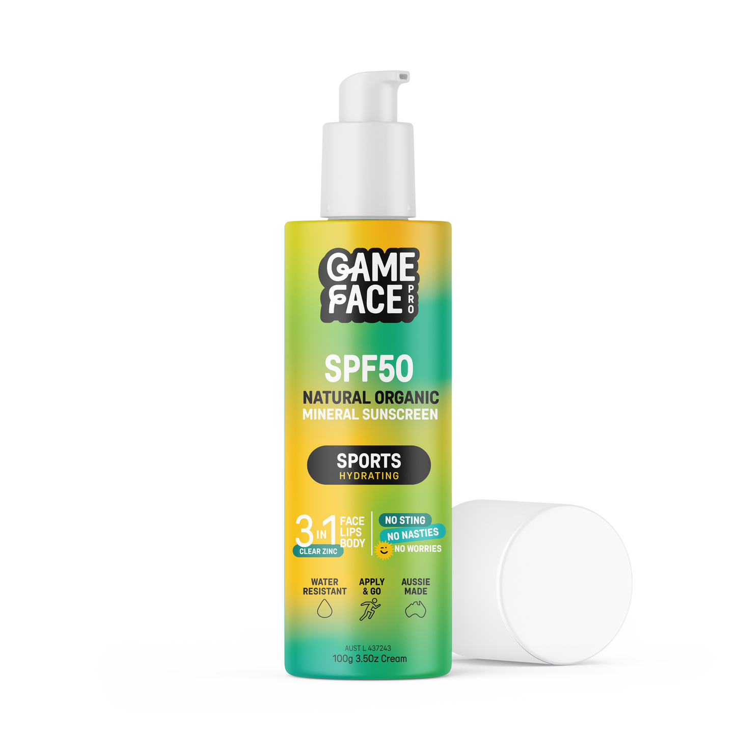 'Sport' SPF50 Natural Organic Mineral Sunscreen
