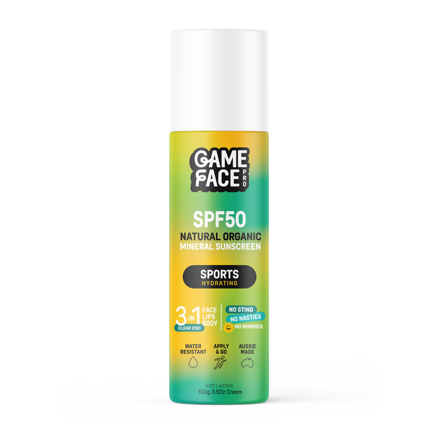 'Sport' SPF50 Natural Organic Mineral Sunscreen