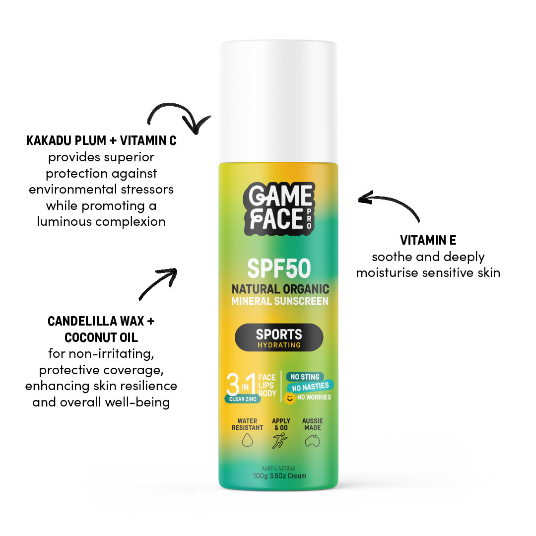 'Sport' SPF50 Natural Organic Mineral Sunscreen