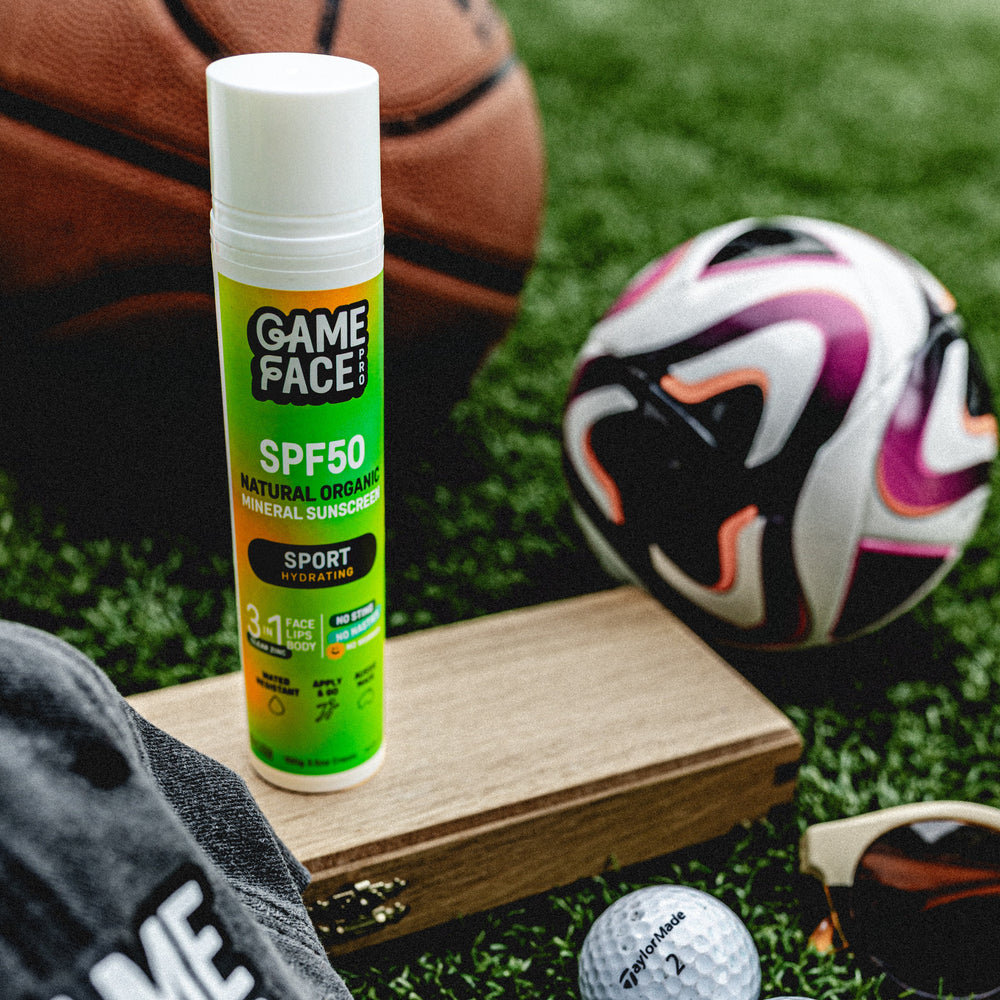 Game Face Sport SPF50 sunscreen in use outdoors